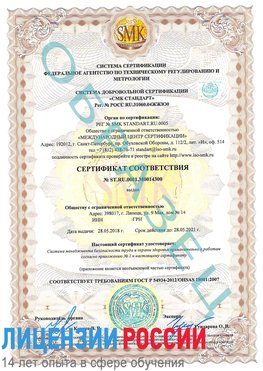 Образец сертификата соответствия Брянск Сертификат OHSAS 18001